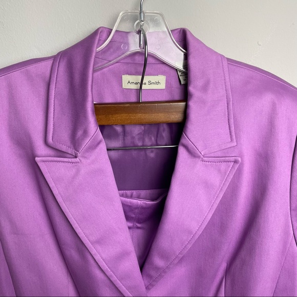 Amanda Smith Stretch Purple Skirt Set Size 12 NWT - Picture 6 of 16